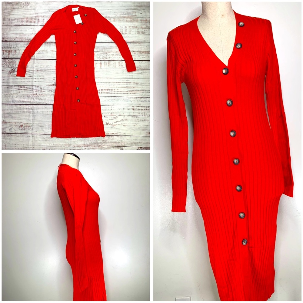 NEW Red Knit Dress Medium by Compañía Fantástica